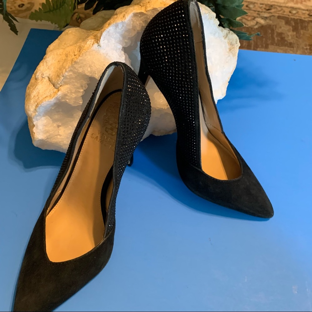 Vince Camuto classic heels with bling.